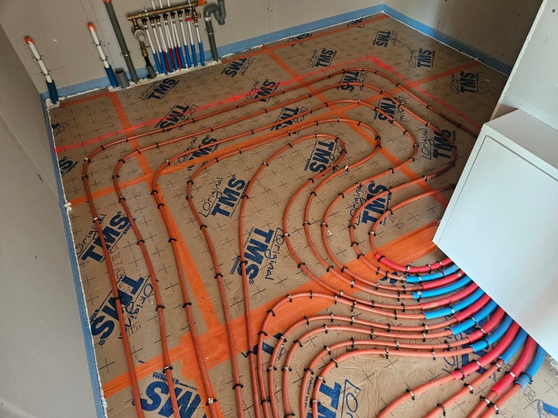 pose d'un plancher chauffant à barentin