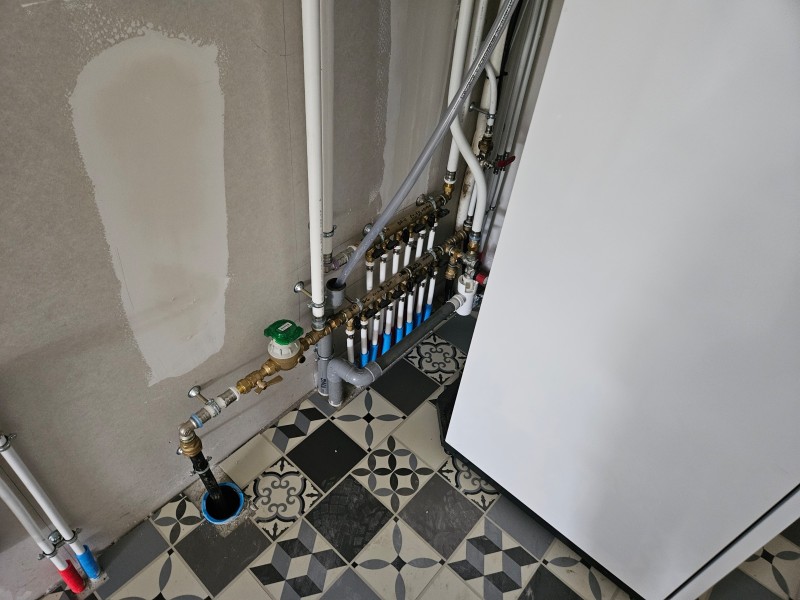 installation d'une pompe à chaleur air-eau Atlantic à lindebeuf