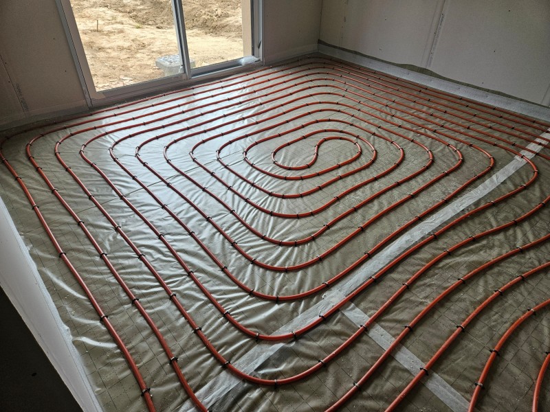 pose d'un plancher chauffant à yvetot