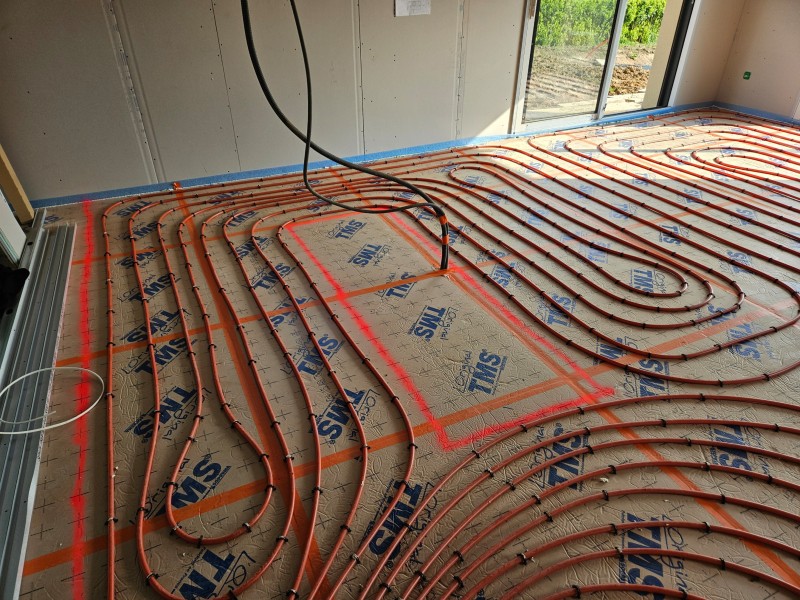 pose d'un plancher chauffant à barentin
