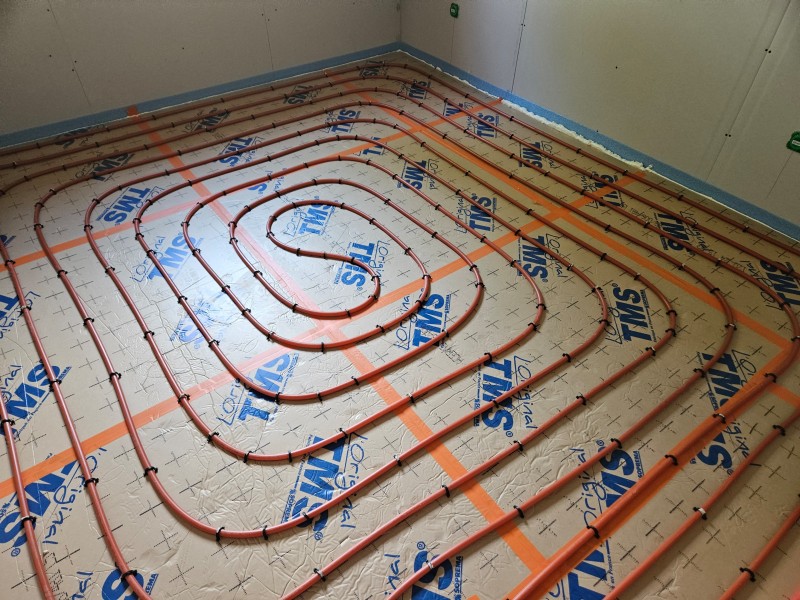 pose d'un plancher chauffant à barentin