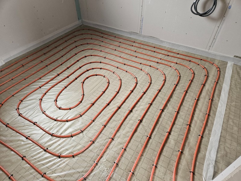 pose d'un plancher chauffant à yvetot