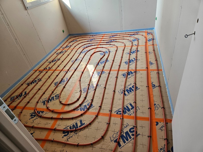 pose d'un plancher chauffant à barentin