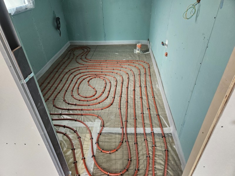 pose d'un plancher chauffant à yvetot