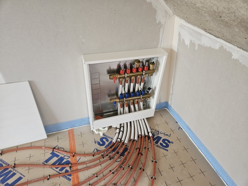Pose d'un plancher chauffant dans une maison neuve à côté d'Yvetot 76