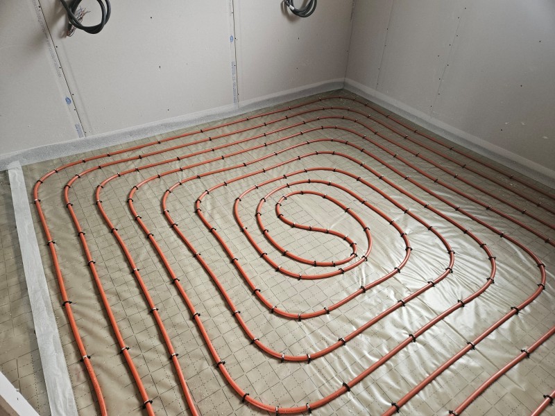 pose d'un plancher chauffant à yvetot